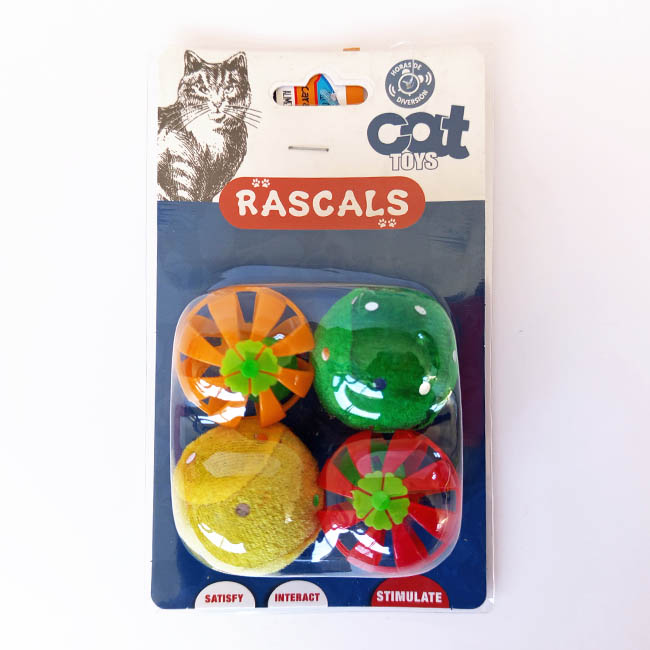 PACK 4 PELOTAS PARA GATOS