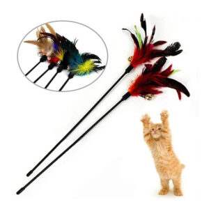 CAÑA CON PLUMA PARA GATO