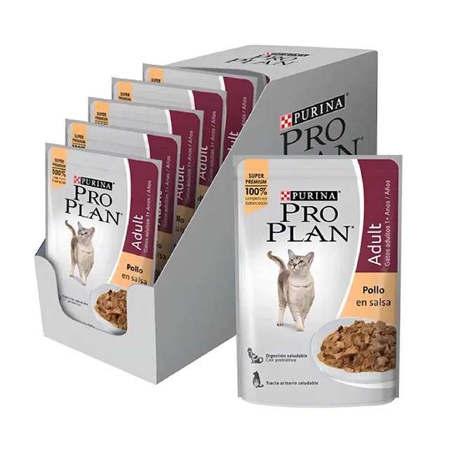 PRO PLAN POUCH GATO POLLO 15 U x85